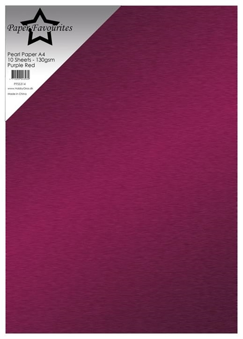  Paper Favourites Pearl Paper Purple red A4 1 sidet 130g